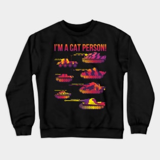 im a cat person! in the style of synth wave Crewneck Sweatshirt